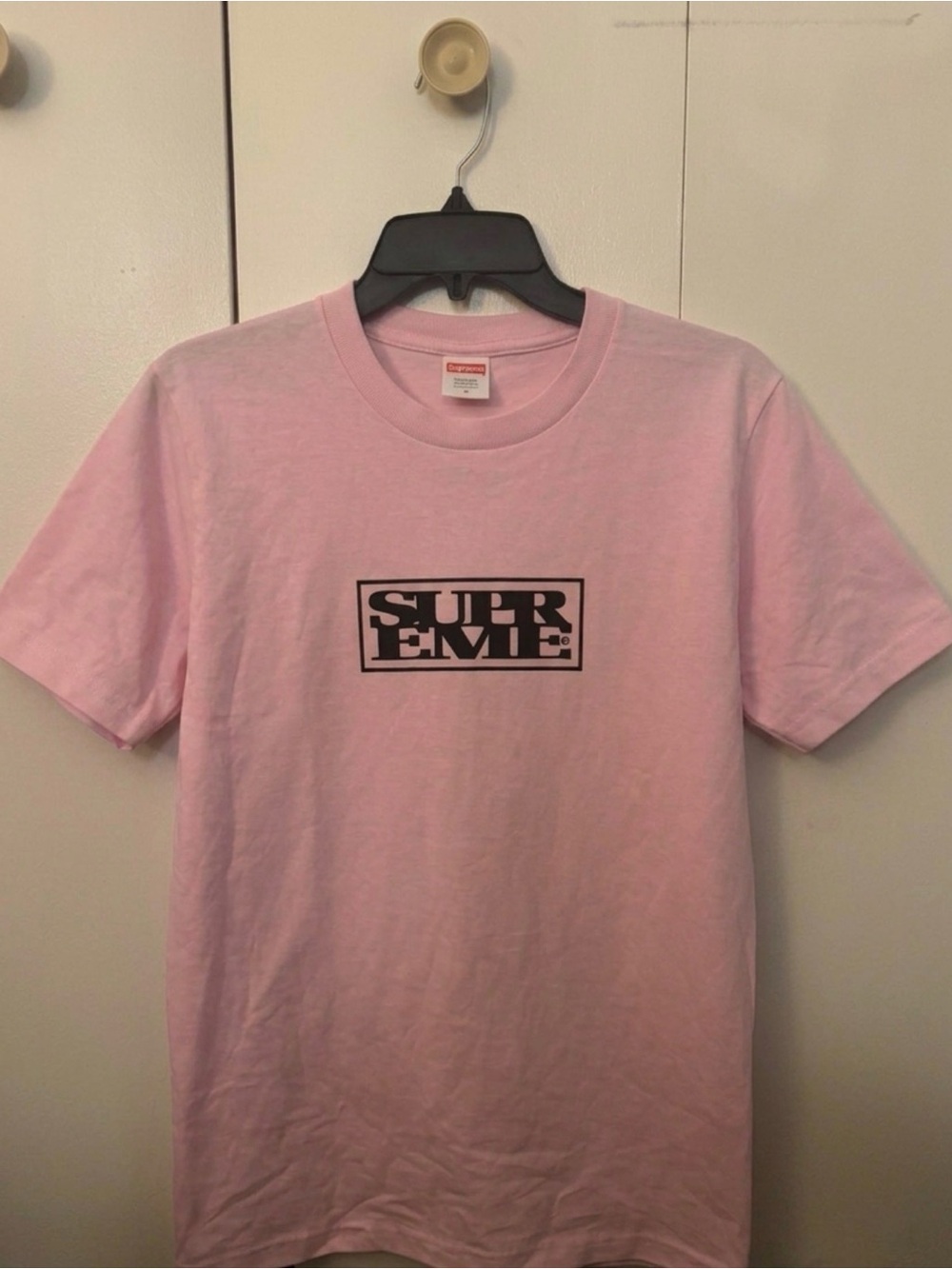 Supreme Light Pink Tee with Black Box Logo